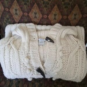 Eve Cream Cable Knit Cardigan
